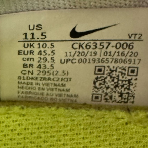 Nike Renew Run \'Grey Fog Volt\' Men’s Running Shoes Size 11.5 main image 16